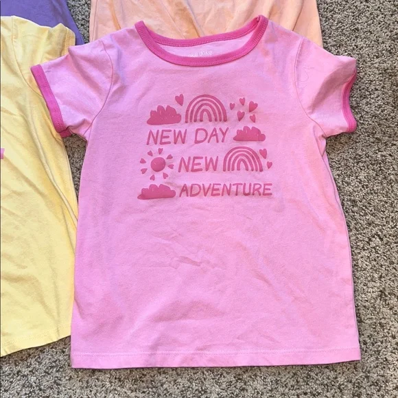 4 - Okie Dokie Girls short sleeve shirts size 6 - Pink, purple, yellow, orange - Picture 2 of 9